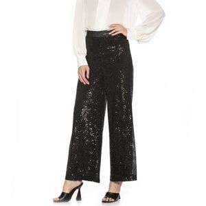 FCAE.Women's ALEXIA ADMOR Wide-Leg Sequin Pants